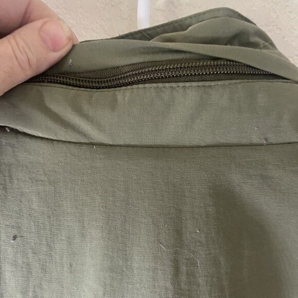 American Eagle Outfitters Windbreaker Hoodie Jacket  Mens L Green Pullover AE Ou - Picture 9 of 15